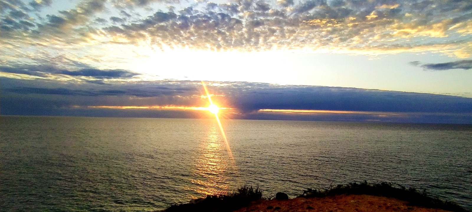 Pôr do sol na orla de Adelaide